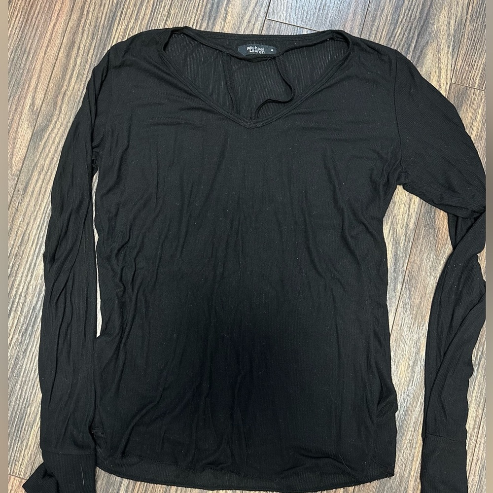 Michael Lauren Ribbed long sleeve shirt